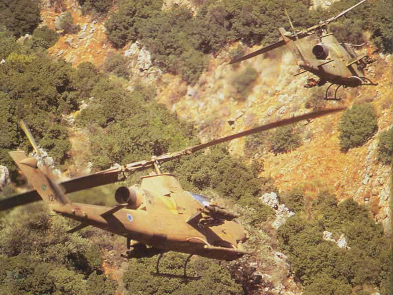 Image: Two Israeli Air Force AH-1F Cobra Helicopters