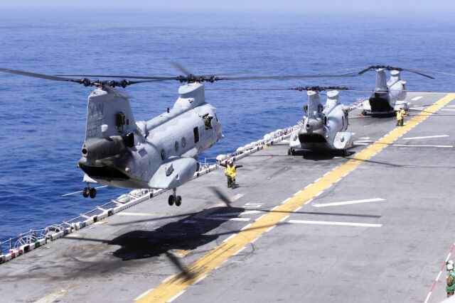 Image: A Trio of CH-46 Sea Knights