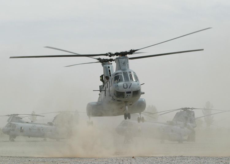 Image: U.S.M.C. CH-46 Sea Knight Helicopter