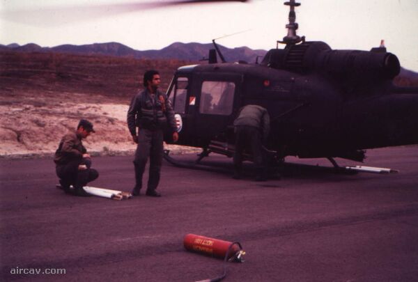 Image: UH-1M Huey being HOT rearmed