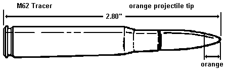 Drawing: M80 tracer ammunition