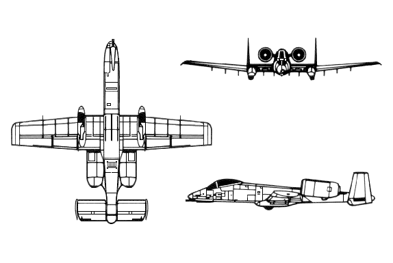 Drawing: A-10A THUNDERBOLT II