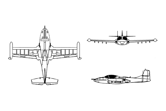 Drawing: A-37 Dragonfly