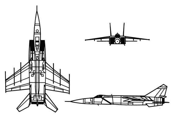 Drawing: MiG-25 Foxbat