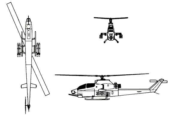 Drawing: AH-1W Super Cobra