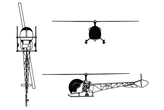 Drawing: OH-13 Sioux