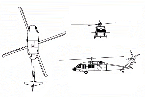 Drawing: UH-60 Black Hawk